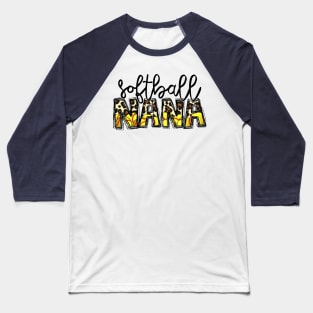 Softball Nana Leopard - Softball Nana Baseball T-Shirt